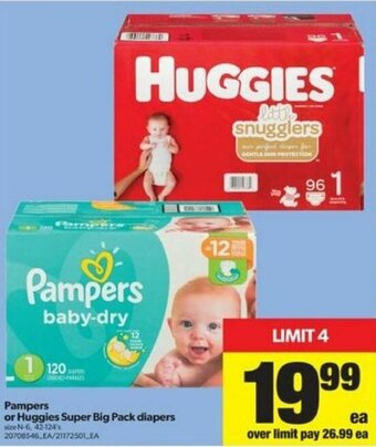 Real Canadian Superstore Pampers or huggies super big pack diapers offer