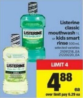 Real Canadian Superstore Listerine classic mouthwash offer