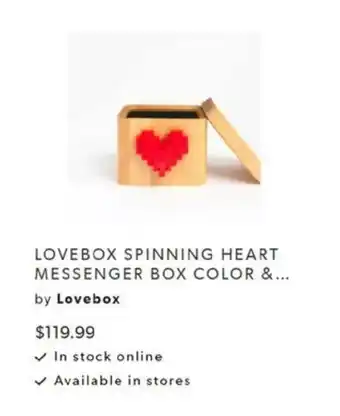 Lovebox spinning heart messenger box color