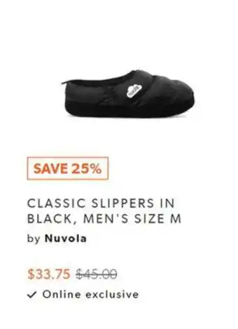 Chapters Indigo Classic slippers i black offer