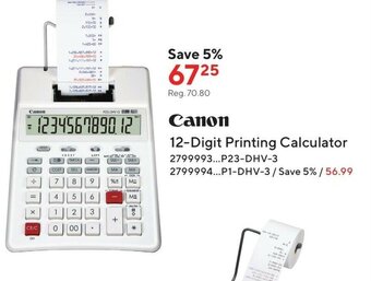 Staples 12-Digit Printing Calculator offer