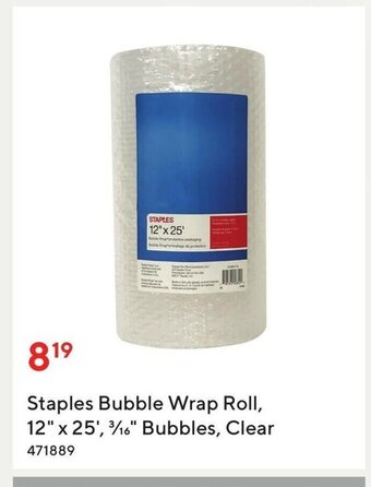 Staples Staples Bubble Wrap Roll offer