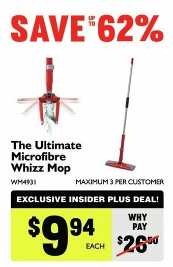 Factory Direct The Ultimate Microfibre Whizz Mop offer