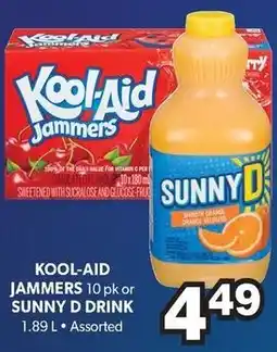 Colemans Kool-Aid Jammers or Sunny D Drink offer