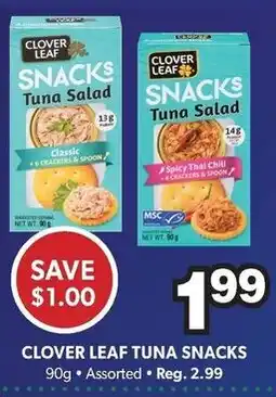 Colemans Clover leaf tuna snacks offer