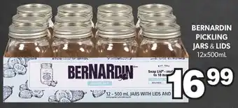 Colemans Bernardin pickling jars & lids offer