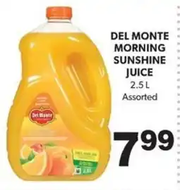 Colemans Del Monte morning sunshine juice offer