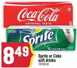 Marché Adonis Sprite or Coke soft drinks offer