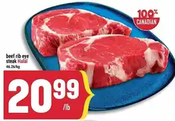 Marché Adonis beef rib eye steak Halal offer