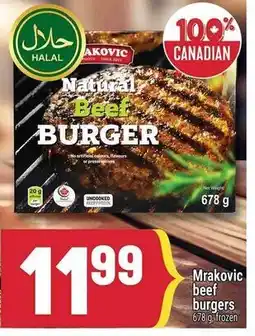 Marché Adonis Mrakovic beef burgers offer
