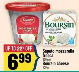Marché Adonis Saputo mozzarella fresca or Boursin cheese offer