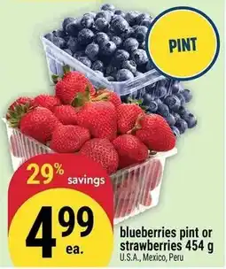 Marché Adonis blueberries or strawberries offer