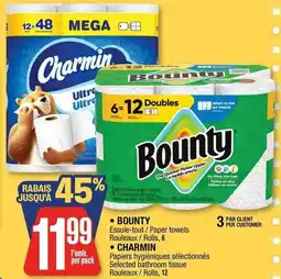 Jean Coutu Bounty paper towels offer