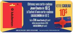 Jean Coutu Lululemon gift card offer