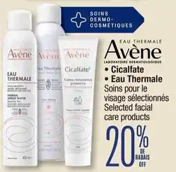 Jean Coutu Avene Selected facial care products offer