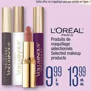 L'oreal paris selected makeup products