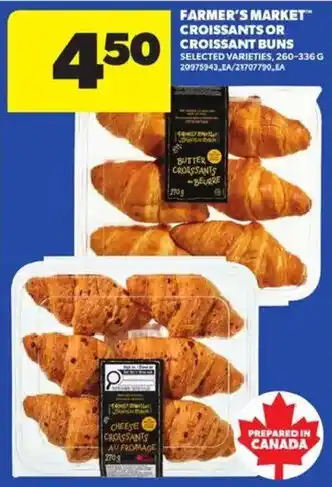 Farmer's market croissants or croissant buns