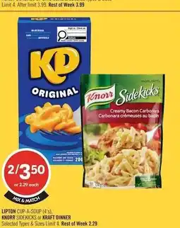 Shoppers Drug Mart Lipton cup-a-soup kraft dinner knorr sidekicks offer