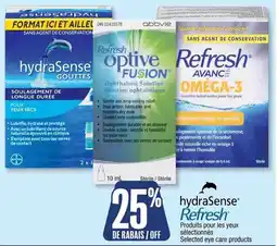 Jean Coutu hydraSense Refresh Selected eye care products offer