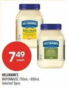 Shoppers Drug Mart Hellmann's mayonnaise offer