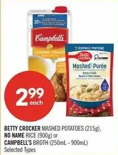 Shoppers Drug Mart Betty Crocker mashed potatoes offer