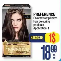 Jean Coutu L'oreal preference hair colouring products offer