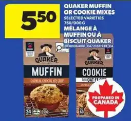 Atlantic Superstore Quaker muffin or cookie mixes offer