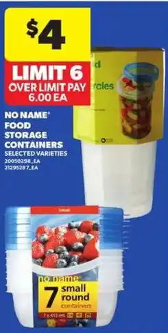Atlantic Superstore No Name food storage containers offer