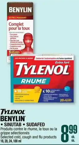 Jean Coutu Tylenol Benylin Selected cold, cough and flu products offer