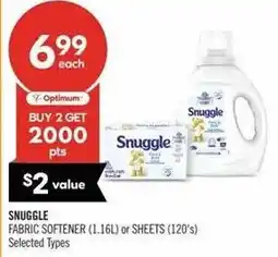 Shoppers Drug Mart Snuggle fabric softener or sheets offer