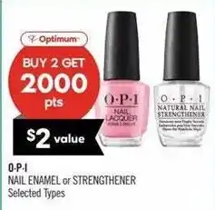 Shoppers Drug Mart O-Pi nail enamel or strengthener offer