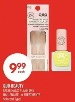 Shoppers Drug Mart Quo beauty false nails, flash dry nail enamel or treatments offer