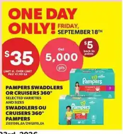 Atlantic Superstore Pampers swaddlers or cruisers 360° offer