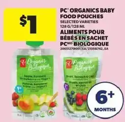 Atlantic Superstore PC Organics baby food pouches offer