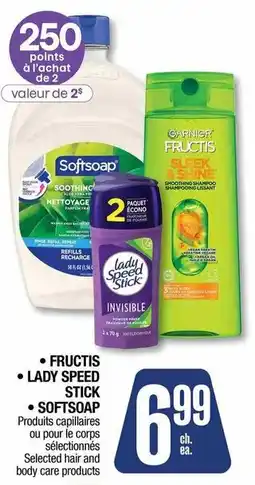 Jean Coutu Fructis lady speed stick softsoap offer