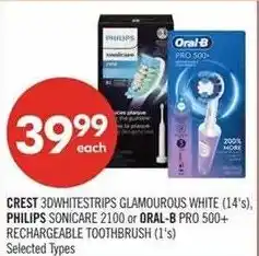 Shoppers Drug Mart crest 3d whitestrips glamorous white offer