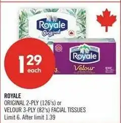 Shoppers Drug Mart Royale facial tissues offer