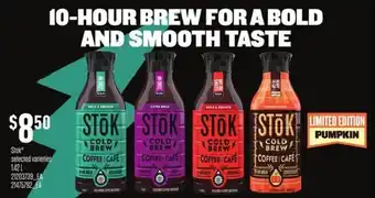Atlantic Superstore Stok cold brew coffee cafe offer