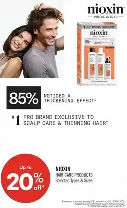 Shoppers Drug Mart Nioxin hair care products offer