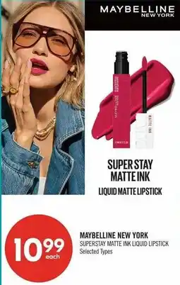 Shoppers Drug Mart Maybelline New York superstay matte ink liquid lipstick offer