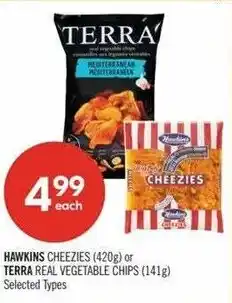 Shoppers Drug Mart Hawkins Cheezies or Terra Real Vegetable Chips offer