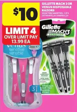 Atlantic Superstore Gillette Mach 3 or Venus Disposable Razors offer