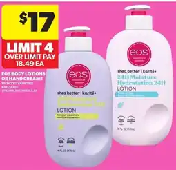 Atlantic Superstore eos body lotions or hand creams offer