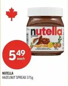 Shoppers Drug Mart Nutella hazelnut spread offer