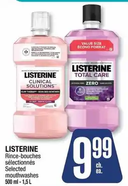 Jean Coutu Listerine selected mouthwashes offer