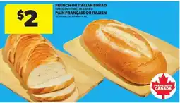 Atlantic Superstore French or Italian bread offer