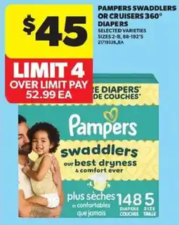 Atlantic Superstore Pampers swaddlers or cruisers 360 diapers offer