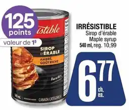 Jean Coutu Istible sirop d'érable ambre goût riche offer
