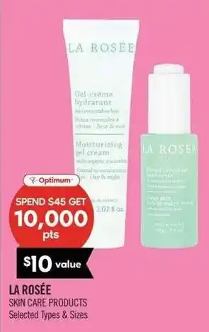 Shoppers Drug Mart La rosée skin care products offer