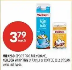 Shoppers Drug Mart Neilsen milkshake or coffee cream offer